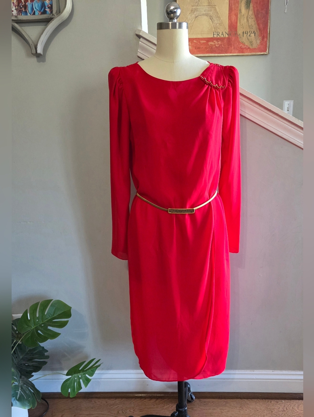 Vintage Marie Claire Dress Red